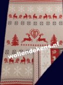 plaid wol met motief v-1130